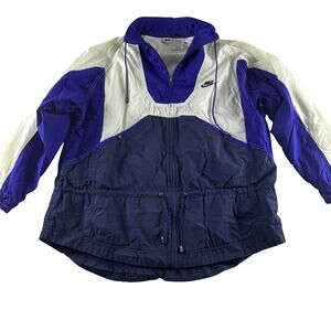 Nike Vintage 90s Jacket Womens Medium Windbreaker Colorblock‎ Full Zip